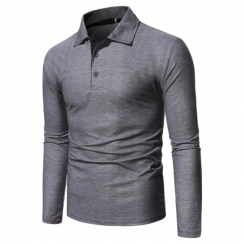 2 Pcs Men Autumn High Quality Fabric Long Sleeves Shirt