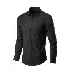 4 Pcs Formal Mens Autumn Solid Shirt